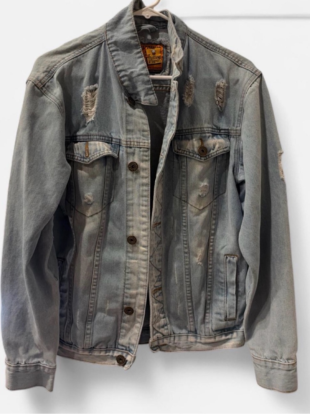 Distressed Light Blue Denim Jacket